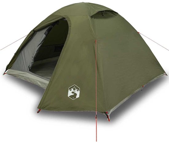 Koepeltent 3-persoons waterdicht olijfgroen van Merkloos