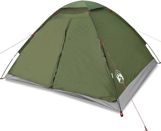 Koepeltent 4-persoons waterdicht olijfgroen van Merkloos