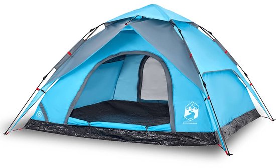 Koepeltent 5-persoons snelontgrendeling blauw van Merkloos