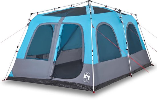 Koepeltent 8-persoons snelontgrendeling blauw van Merkloos