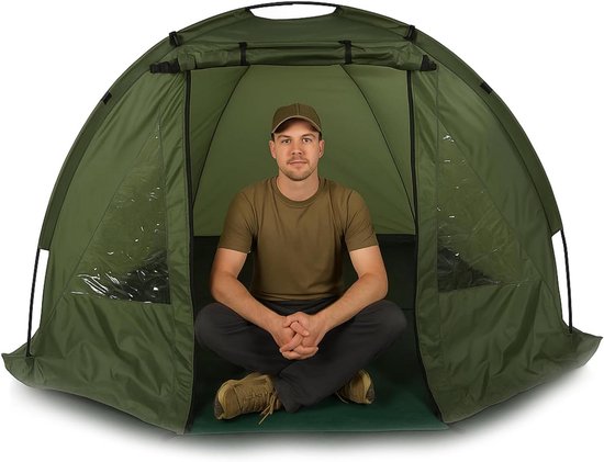 Koepeltent voor 1-2 Personen - Winddicht en Waterdicht - Met Raam - Ultralicht Ontwerp - Ideaal voor Kamperen en Trektochten - 215 x 121 x 118 cm van Merkloos