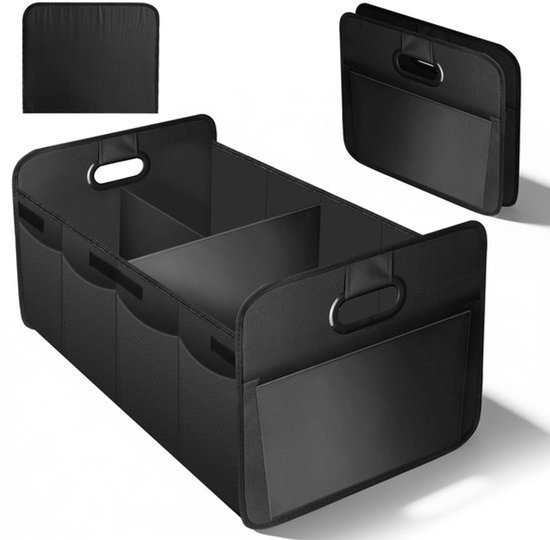 Kofferbak Organizer - Opvouwbare Tas - Auto Opbergen - Stabiele Zijwanden - 70 Liter - Zwart