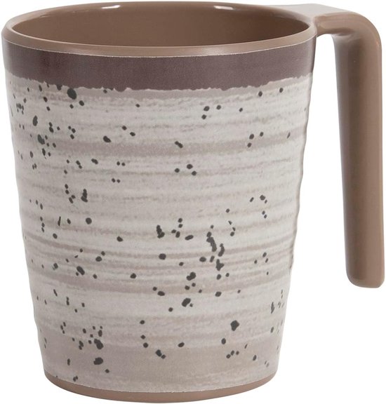 Koffiekopjes Melamine - Set Mokken - Buiten Leven - Onbreekbaar Materiaal - 4 Stuks - Beige