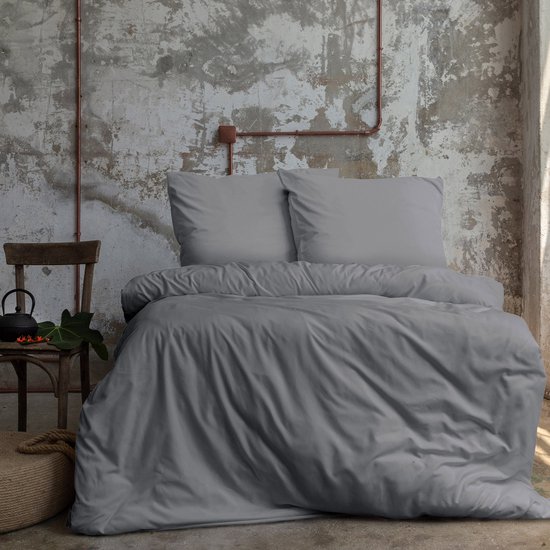 Komfortec Premium Dekbedovertrek 155x220 cm + 2x Kussensloop 40x80 cm - Geborsteld 100% Polyester Microvezel 90 g/m² - 3-Delige Superzachte Beddengoedset - Grijs van Komfortec