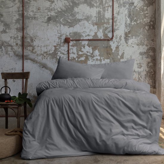 Komfortec Premium Dekbedovertrek 240x220 cm + 2x Kussensloop 40x80 cm - Geborsteld 100% Polyester Microvezel 120 g/m² - 3-Delige Superzachte Beddengoedset - Grijs van Komfortec