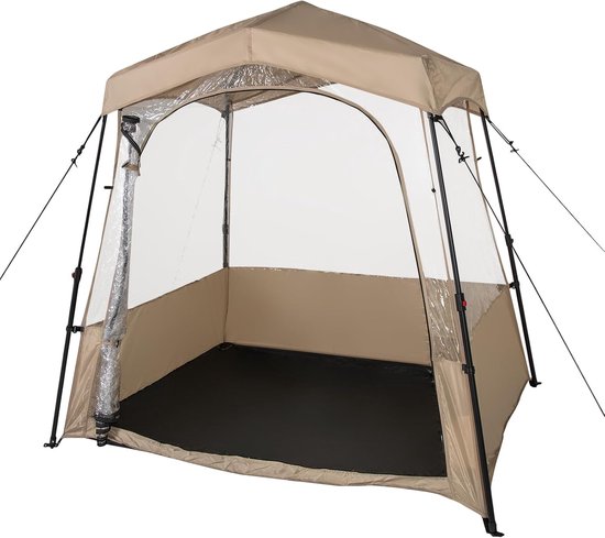 KOMFOTTEU Pop-up tent, transparante sporttent met weerbestendig dak, metalen haringen, windtouwen en draagtas, stabiele bubble tent, beschermtent voor sportevenementen, vissen (183,5 x 135,5 x 173 cm) van Merkloos