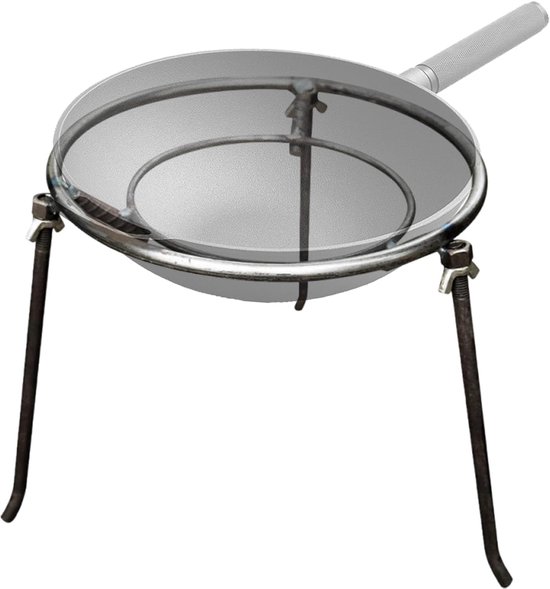 Kook driepoot - Kampeerstatief - Outdoor koken - Opvouwbaar ontwerp - 30 x 30 x 26 cm - Zwart