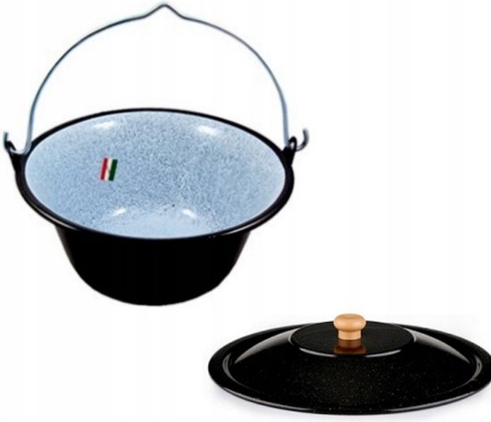 KOOKPAN, met gratis DEKSEL,10liter! Hongaarse ketel. Voor ook driepoot.