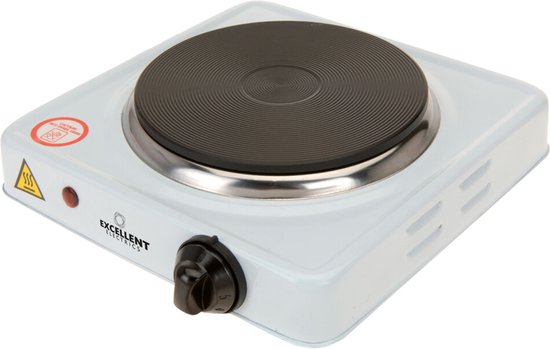 Kookplaat Basic Ø 16 cm Elektrisch wit enkel pits 1000W 5-standen 22 x 22 x 7 cm van Bestron