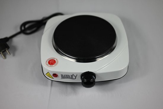 Kookplaat Bavary - Ø 15.5 cm - Elektrisch - Kookplaat enkel wit - 1000W - 5 standen van Bavary