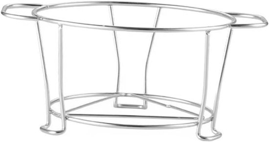 Kookplaat Stand - Grill Rek - Buiten Koken - Stabiele Steun - 24.5 x 17 x 11 cm - Zilver