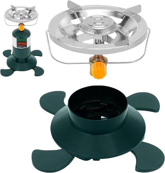 Kookstandaard Outdoor - Basis Gasbrander - Kamperen Picknicken - Opvouwbaar Stabilisatie - 30 cm - Zwart