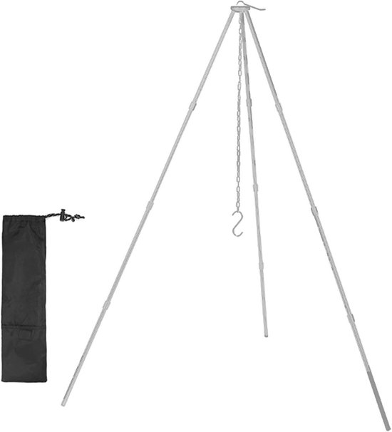 Kookstatief - Kampeer Kachel - Buiten Koken - Verstelbare Hitte - 32.6 cm Lengte - Aluminium