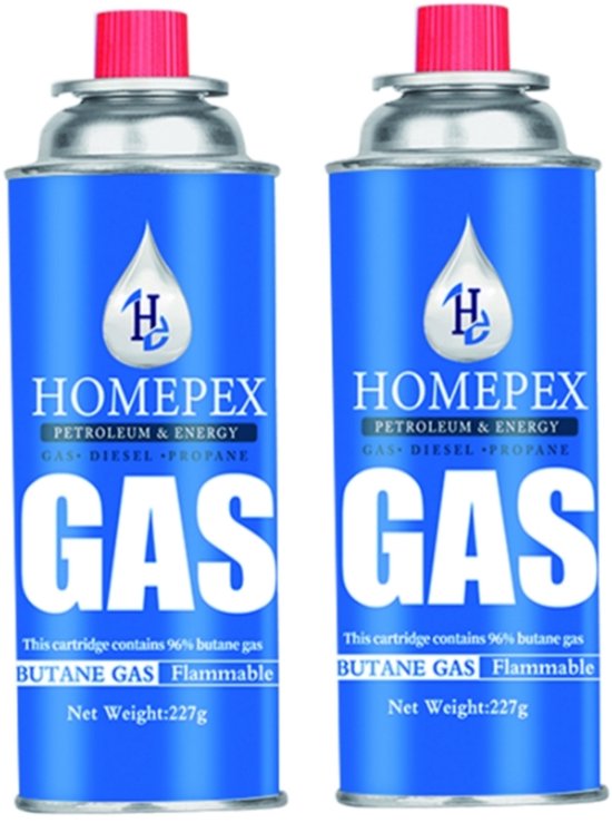 Kookstel gasflessen butaan gas - 20 stuks a 227 gram - gasbus navulling van Adventure Goods