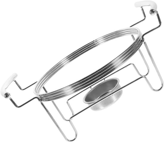 Kookstel Standaard - Kookhouder Camping - Buiten Koken - Antislip Ontwerp - 37 x 27 x 12 cm - Zilver