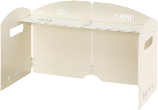 Kookstel Windscherm - Opvouwbaar Beschermplaat - Buiten Koken - Energie Besparend Ontwerp - 50x25x30cm - Wit van Merkloos