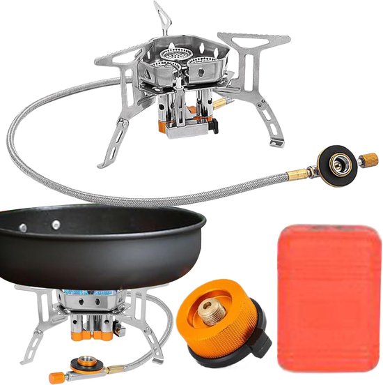 Kooktoestel Kamperen - Opvouwbare Brander - Buiten Koken - Krachtige 2800W - Compact Ontwerp