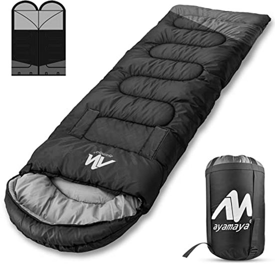 Koppelbare Slaapzak voor Buiten -20°C tot -10°C, Waterdicht, 4 Seizoenen, 220 x 80 cm, Ideaal voor Wandelen en Trekking van Merkloos