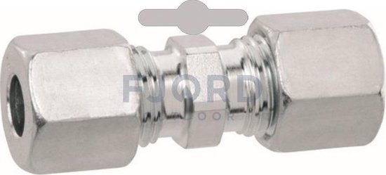 Koppelstuk 6 x 8 mm staal van Kopp