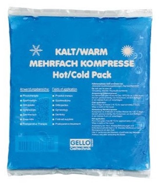 koud-warm kompres - 13 x 14 cm - Hot-cold pack - Flexibel coolpack / icepack / gelpack voor bij blessures