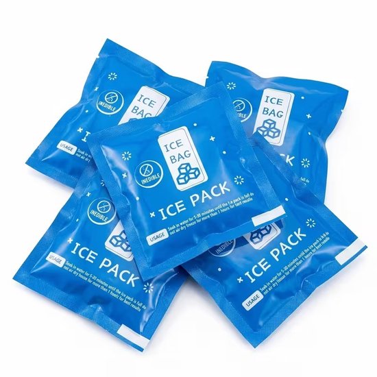 K&R FreezePack Mini - 50x Mini IJspack 7 x 7 cm - Herbruikbare Koelelementen - Koeltas - Lunchbox - Koelbox - Camping
