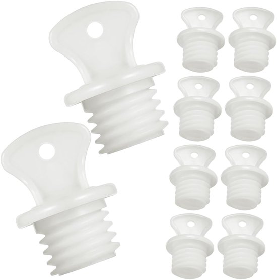 Kruikendop Vervanging - Rubber Stopper - Lekvrij Afsluiten - Hittebestendig Rubber - 3.7 x 2.7 cm - Wit