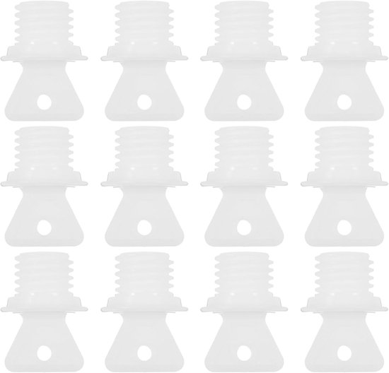 Kruikstoppers - Afsluitpluggen - Warmte en comfort - Lekvrije afsluiting - 12 stuks - Wit