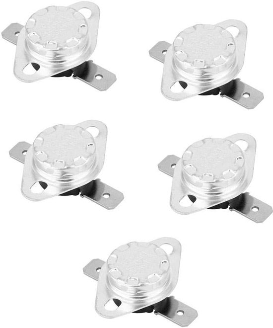 KSD301 Thermostat Switch, Pack of 5, 250V, 15A, 40°C -150°C, Normal Closed Temperature Controller (125°C) van Merkloos