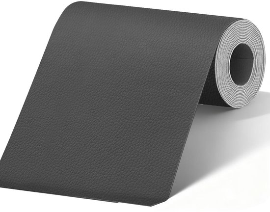 Kunstleer Reparatie - Zelfklevend Leer - Meubels Herstellen - Milieuvriendelijk Materiaal - 80 x 180 cm - Donkergrijs van Merkloos