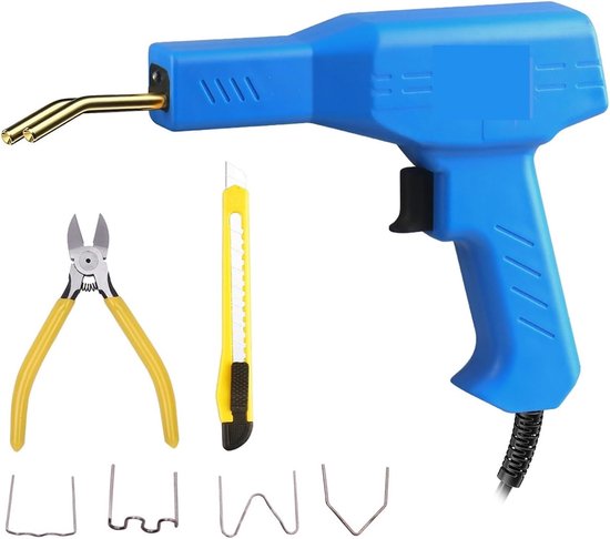 Kunststof Lasapparaat - Nietmachine Kit - Kunststof Reparatie - Golvend Nietjes Ontwerp - 200PCS - Blauw