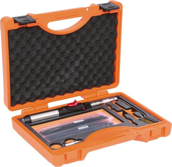 Kunststof Lasapparaat - Reparatieset Kunststof - Kunststof Repareren - Met Piezo Ontsteking - 35 x 25 x 13 cm - Grijs