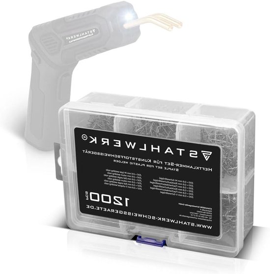 Kunststof Lasapparaat Set - Reparatieset Onderdelen - Kunststof Reparatie - Duurzame Verbindingen - 1200 Nietjes - Niet Van Toepassing van Merkloos