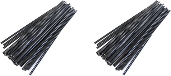 Kunststof Lassen Staven - Reparatie Elektroden - Kunststof Reparatie - Hoge Slijtvastheid - 100 Stuks 25 cm - Zwart