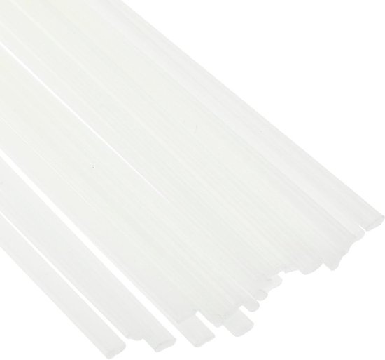 Kunststof Lasstaven - ABS Strips - Kunststof Reparatie - Eenvoudig te Verwerken - 20 Stuks 25cm - Wit