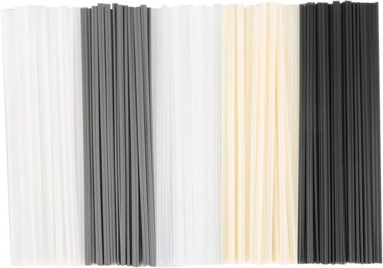 Kunststof lasstaven - Lasreparatie set - Kunststof repareren - Vier materiaalsoorten - 50 stuks - Gemengde kleuren