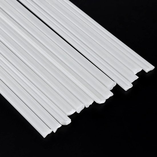 Kunststof Lasstaven - Lasstokjes Plastic - Repareren Kunststof - Zuur Alkali Bestendig - 200 mm - Beige