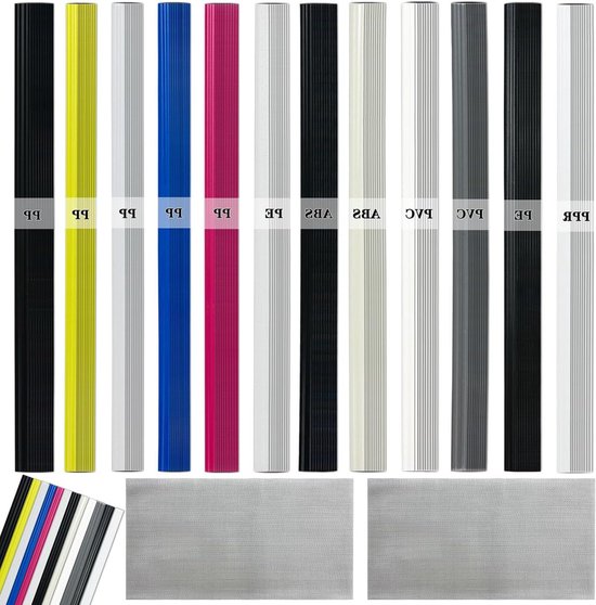 Kunststof Lasstaven - Lasstokken set - Plastic reparatie - 5 Soorten Materiaal - 120 stuks - Multicolor van Merkloos