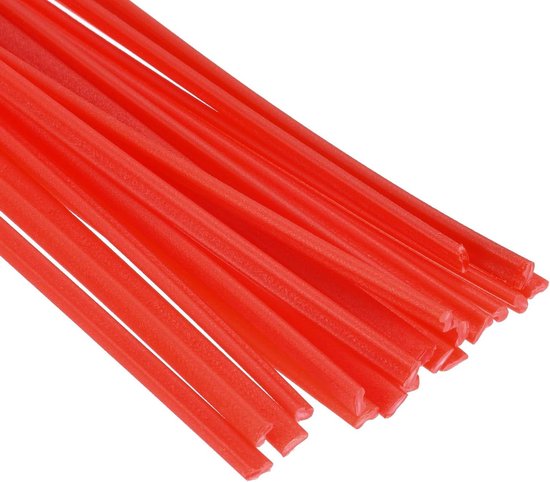 Kunststof lasstaven - PE strips - Kunststof reparatie - Goede lasbaarheid - 20 stuks 10 inch - Rood