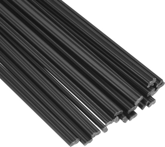 Kunststof lasstaven - PP lasstrips - Kunststof reparatie - Goede lasbaarheid - 25 cm lang - Zwart