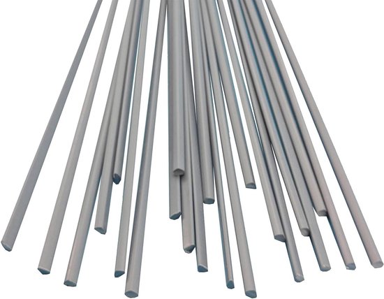 Kunststof lasstaven - PVC staafjes - Onderdelen repareren - Zuur en corrosiebestendig - 1 kg - Grijs