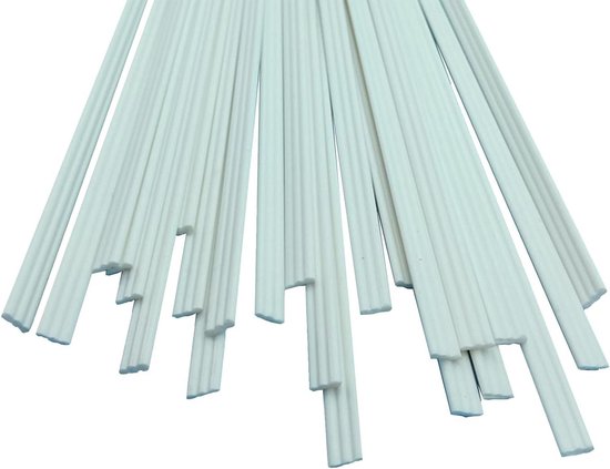Kunststof Lasstaven - PVC Staven - Onderdelen Repareren - Hoge Mechanische Sterkte - Triple 7.1mm*3mm - Wit