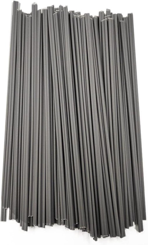 Kunststof Lasstaven - PVC Stokken - Reparatie Kunststof - Zonder Soldeerpoeder - 50 Stuks - Grijs