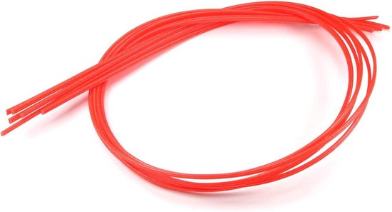 Kunststof lasstaven - Reparatiestaven lassen - Plastic reparatie - Hoge sterkte - 6 stuks 1m - Rood van Merkloos