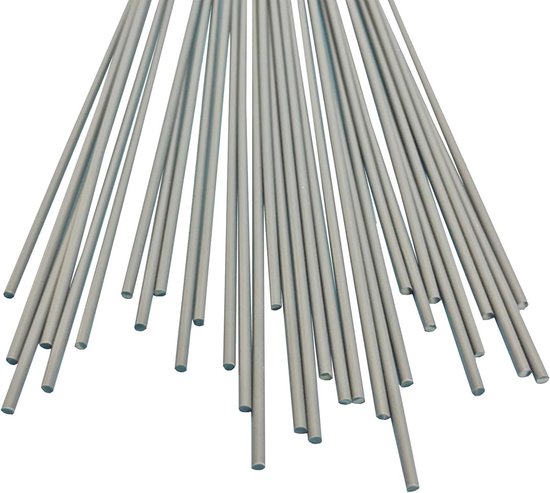 Kunststof lasstaven - UPVC streng - Kunststof reparatie - Hoge temperatuur stabiliteit - 2.5mm diameter - Grijs