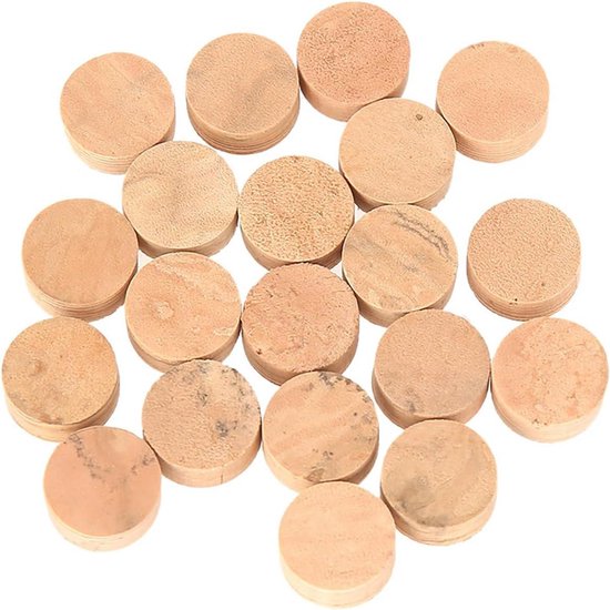 Kurk Pads - Instrument Onderdelen - Ventiel Reparatie - Natuurlijk Kurkmateriaal - 20 Stuks 9.5 Mm - Bruin