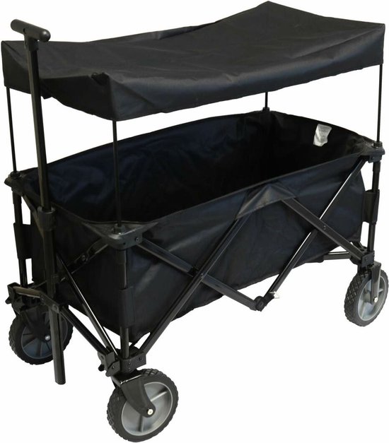 Kynast Bolderkar met dak - Inklapbaar - Zwart van Kynast