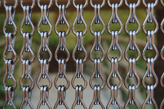 La Tenda Deurgordijn Kettinggordijn Alusax 1 120x230cm antraciet van La Tenda