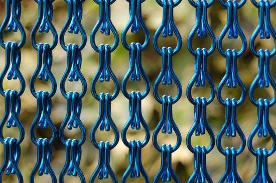 La Tenda Deurgordijn Kettinggordijn Alusax 4 100x230cm blauw
