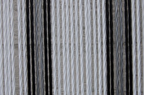 La Tenda Deurgordijn Vliegengordijn Ostuni 1, 100x230 cm. Wit/Zwart/Grijs
