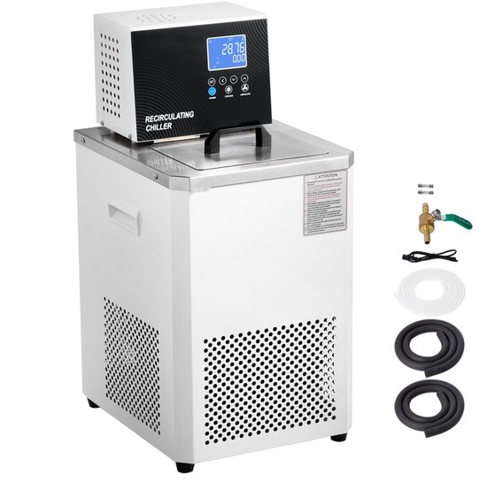 Laboratorium circulatiekoeler - Koel- en circulatiepomp waterbad 6 L - Temperatuurbereik -20°C tot 100°C - LCD-scherm - RVS 304 - Koel- en verwarmingsfunctie van Merkloos